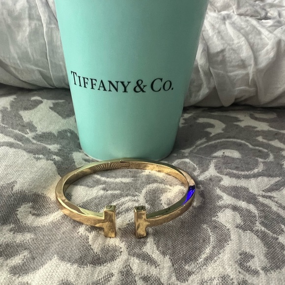 Jewelry Tiffany And Co T Square Dupe Hinge Bracelet Gold Poshmark